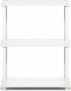Furinno Turn-S-Tube Storage Shelves, 3-Tier Book Shelf, Corner Shelf, Toolless - Image 7