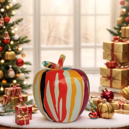 Funky Colorful Apple Statue, Modern Art Home Decor, Gift for Women - Image 4
