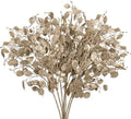 8 Pcs Christmas Tree Picks and Sprays Champagne Glitter Christmas Picks 26.8" Christmas Glitter Eucalyptus Leaves Stems for Christmas Tree Filler Branches Wreaths Centerpieces Holiday Decorations by Oairse