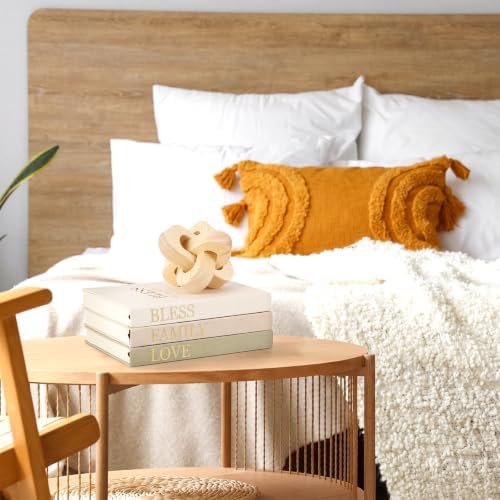Feifeiya 4 Pcs Sage Green Faux Decorative Books with Wooden Knot - Image 6