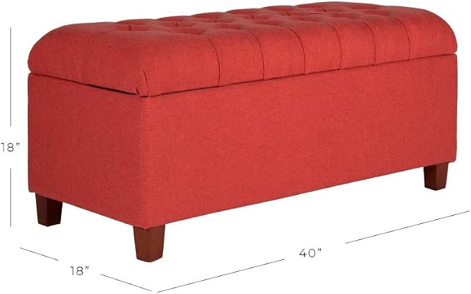 Homepop Home Decor | Tufted Ainsley Button Storage Ottoman Bench - Image 3