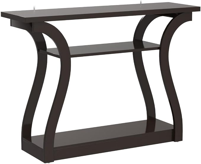 SUPER DEAL Narrow Console Table, 3 Tier Entryway Table, Wood Sofa Table - Image 4