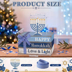 4 Pcs Hanukkah Table Decor for Home Chanukah Tiered Tray Decor - Image 4