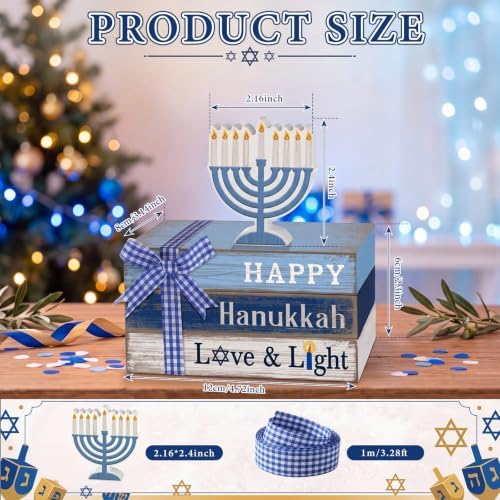 4 Pcs Hanukkah Table Decor for Home Chanukah Tiered Tray Decor - Image 4