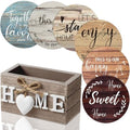 Queekay House Warming Gifts New Home Farmhouse Coasters Set of 6, Mixed by Queekay