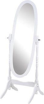 Roundhill Furniture Traditional Queen Anna Style Wood Floor Cheval Mirror - Image 4