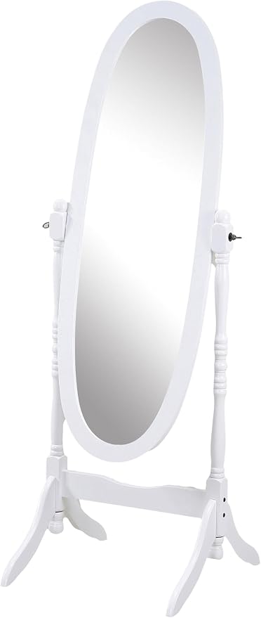 Roundhill Furniture Traditional Queen Anna Style Wood Floor Cheval Mirror - Image 4
