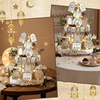 Shellwei 20 Pcs Eid Mubarak Tiered Tray Decor Ramadan Mubarak Table Decor - Image 3