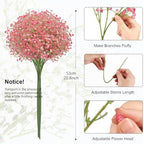 N&T NIETING 24Pcs Babys Breath Artificial Flowers Bulk, Pink - Image 2