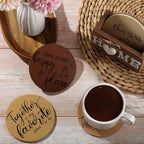 Queekay House Warming Gifts New Home Farmhouse Coasters Set of 6, Brown - Image 5