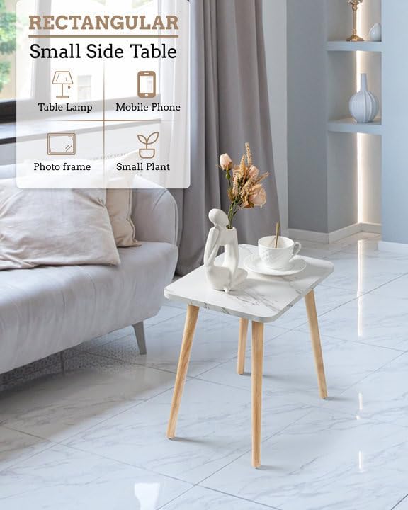 FORAOFUR Small End Table, Side Table Accent Table Living Room Bedroom Balcony - Image 8