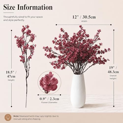 Mandy's 6 Bundles Artificial Mauve Baby’s Breath Flowers - Image 3