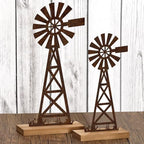 Tandefio 2 Pcs Farmhouse Windmill Table Top Country Decor, Metal Rustic by Tandefio