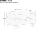 Belffin Standard Ottoman with Storage - Image 3