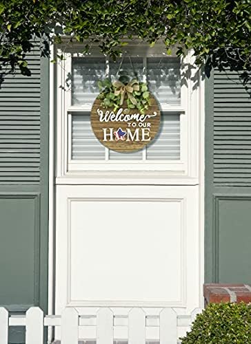 Interchange Welcome Sign Front Door Wreaths for Spring Fall Summer Winter - Image 6