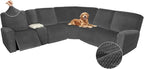 Arfntevss Sectional Recliner Couch Covers Velvet Washable Corner Sectional Sofa by Arfntevss
