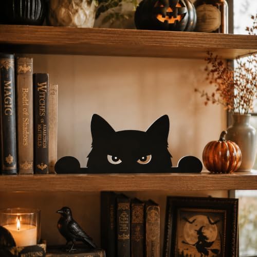 Home Decor Peeking Black Cat Signs Window Decorations - Image 6