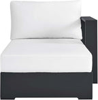 Modway Tahoe Powder-Coated Aluminum Outdoor Chaise Lounge in Gray White - Image 6