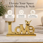 XMGZQ Love Sign Decoration,Gold Love Signs for Home Decor Statue,Gold Bird Sculpture Personalized Love Decor,Style Figurine Decorative Ornaments for Living Room,Bedroom,Desktop,Cabinets - Image 6