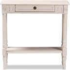 Baxton Studio Ariella Country Cottage Farmhouse Whitewashed 1-Drawer Console - Image 5