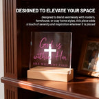 Christian Gifts for Women, Pink Bible Verse Artwork, Acrylic Christian Decor - Inspirational Spiritual Gifts for Friends, Sister, Mom - Religious Room Decor for Home, Office, Dorm - Image 5