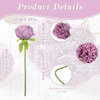 SITUMEIZI 10PCS Artificial Peony Flowers, Real Touch Fake Silk Bouquet with Stems for Home Mothers Day Wedding Party Centerpieces Table Decoration Indoor(Purple) - Image 2