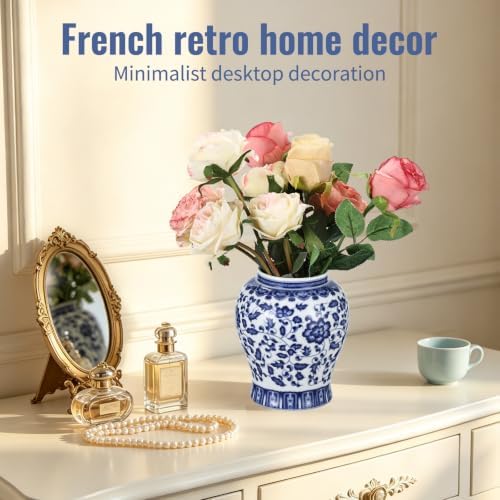 10 inch Blue and White Ginger Jar, Medium Chinoiserie Ginger Jar - Image 5