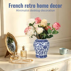 10 inch Blue and White Ginger Jar, Medium Chinoiserie Ginger Jar - Image 5