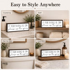 Funny Bathroom Wood Sign, If Your Doodies Be Cray Please Use the Spray, Funny Farmhouse Bathroom Wall Decor, Farmhouse Solid Wood Sign for Restroom, Rustic Bathrooms Decor Gift, 9.5 x 3.1 Inches - Image 3