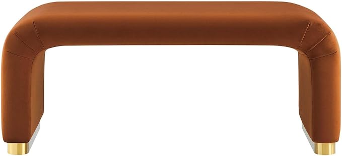 Modway EEI-6735-BRA-RUS Koda Performance Velvet Waterfall Ottoman, Brass Rust - Image 5