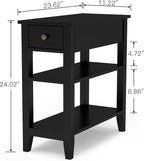 ChooChoo Side Table Living Room, Narrow End Table - Image 2