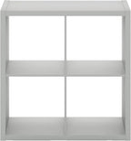 Furinno Cubicle Open Back Decorative Cube Storage Organizer, Light Grey - Image 9