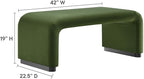 Modway EEI-6735-BLK-MOS Koda Performance Velvet Waterfall Ottoman - Image 3