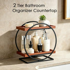 2-Tier Bathroom Counter Organizer, Wooden Perfume Organizer Dresser - Image 6