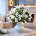 Bougainvillea Artificial Faux Bougainvillea Outdoor 4 Pack Fake Bougainvillea Hanging Flowers Artificial Bougainvillea for Indoor Home Porch Garden Decor Spring Flowers No Vases(White) - Image 5