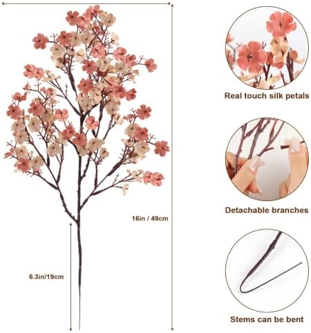 8Pcs Artificial Fall Flowers Real Touch Babys Breath Flowers Decorations - Image 6