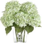 Coferset 3pcs Lifelike Real Touch Hydrangea Artificial Flowers,Light Green by Coferset