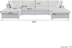 Cloud Modular Sectional Sofa Couch, Oversized U Shaped Couch 6 Seater - Image 2