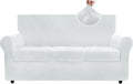 ZNSAYOTX Luxury Velvet Couch Cover 4 Piece Stretch Sofa Covers by ZNSAYOTX