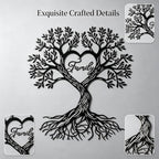 Tree of Life Metal Wall Decor Art Black Heart Family for Living Room - Image 4