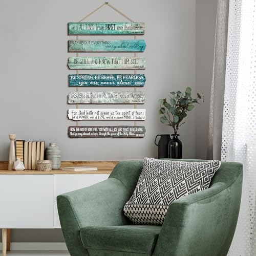Yookeer 7 Tier Christian Wall Art Bible Verses Green English Style - Image 5