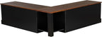Linon Harris Black and Walnut Backless Kitchen Dining Nook - Image 12
