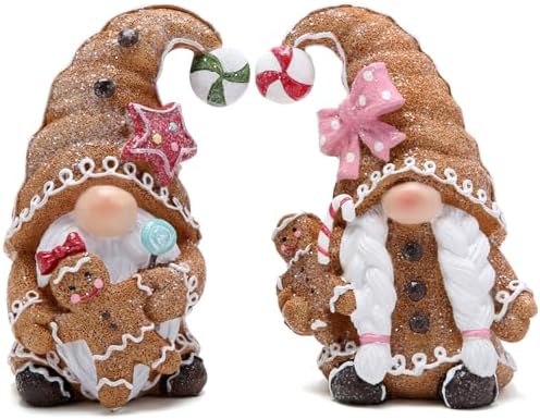 Hodao Christmas Gingerbread Man Gnomes – Christmas Party Home Decor Unique Design Elf Decorations Choice and Special Christmas Decor (Brown) by Hodao