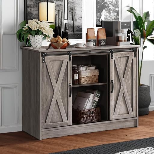 4 EVER WINNER 42" Farmhouse Coffee Bar, Buffet Cabinet - Image 5