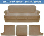 CUCRAF Cushion Sofa Cover 4 Piece Slipcovers, Soft Thick Velvet Couch Cover - Image 5