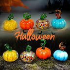 8 Pcs Colorful Blown Glass Pumpkin Figurines Halloween Thanksgiving Decor - Image 5