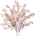 Sggvecsy Artificial Cherry Blossom Flowers 4 Pcs Faux Cherry Blossom Stems Faux Silk Cherry Blossom Branches 41’’ Fake Flowers Long Stems for Vase Arrangements Home Wedding Table Decor (Pink) by Sggvecsy