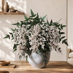 Fake Flowers 3 Pcs 35 Inch Greenery Stems Branches for Vase Floral Stems Realistic Sedum Spray for Home Decor Table Office Wedding Bedroom Party DIY Floral Arrangements Farmhouse Mantel - Image 5