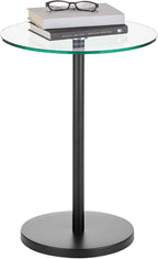 mDesign Glass Top Side/End Drink Table - Image 6