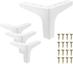 AODIOU Furniture Legs White Replacement Feet: Sofa Legs 4 Inch European Style by AODIOU